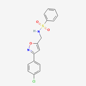 N-{[3-(4-chlorophenyl)-5-isoxazolyl]methyl}benzenesulfonamide