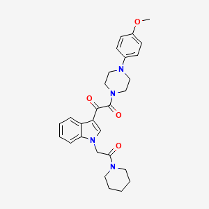 1-(4-(4-methoxyphenyl)piperazin-1-yl)-2-(1-(2-oxo-2-(piperidin-1-yl)ethyl)-1H-indol-3-yl)ethane-1,2-dione