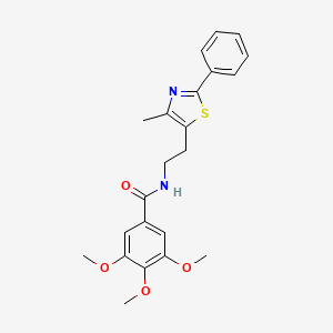 3,4,5-trimethoxy-N-[2-(4-methyl-2-phenyl-1,3-thiazol-5-yl)ethyl]benzamide