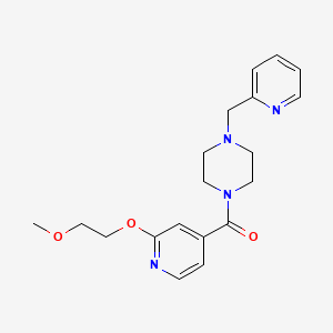 molecular formula C19H24N4O3 B2641184 (2-(2-Methoxyethoxy)pyridin-4-yl)(4-(pyridin-2-ylmethyl)piperazin-1-yl)methanone CAS No. 2034301-23-8