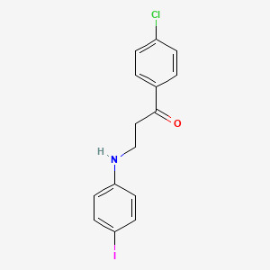 molecular formula C15H13ClINO B2641194 1-(4-Chlorophenyl)-3-(4-iodoanilino)-1-propanone CAS No. 477320-54-0
