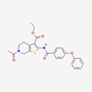 Ethyl 6-acetyl-2-(4-phenoxybenzamido)-4,5,6,7-tetrahydrothieno[2,3-c]pyridine-3-carboxylate
