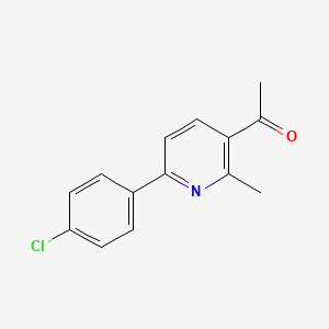 molecular formula C14H12ClNO B2641206 1-(6-(4-Chlorophenyl)-2-methylpyridin-3-yl)ethan-1-one CAS No. 36175-15-2