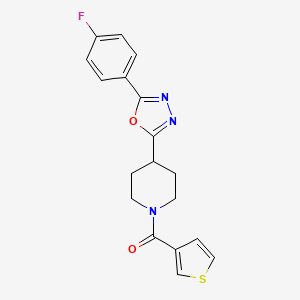 (4-(5-(4-Fluorophenyl)-1,3,4-oxadiazol-2-yl)piperidin-1-yl)(thiophen-3-yl)methanone