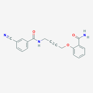 N-(4-(2-carbamoylphenoxy)but-2-yn-1-yl)-3-cyanobenzamide