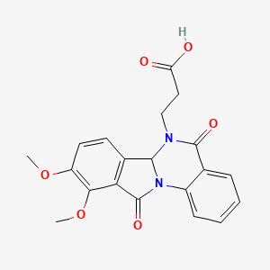 3-(9,10-dimethoxy-5,11-dioxo-6a,11-dihydroisoindolo[2,1-a]quinazolin-6(5H)-yl)propanoic acid