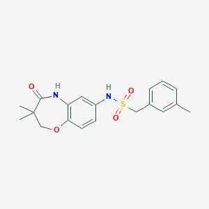 N-(3,3-dimethyl-4-oxo-2,3,4,5-tetrahydrobenzo[b][1,4]oxazepin-7-yl)-1-(m-tolyl)methanesulfonamide