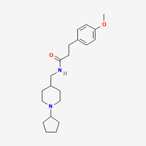 N-((1-cyclopentylpiperidin-4-yl)methyl)-3-(4-methoxyphenyl)propanamide