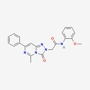 molecular formula C21H19N5O3 B2641239 N-(2-methoxyphenyl)-2-(5-methyl-3-oxo-7-phenyl[1,2,4]triazolo[4,3-c]pyrimidin-2(3H)-yl)acetamide CAS No. 1251697-41-2