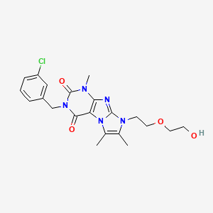3-(3-chlorobenzyl)-8-(2-(2-hydroxyethoxy)ethyl)-1,6,7-trimethyl-1H-imidazo[2,1-f]purine-2,4(3H,8H)-dione