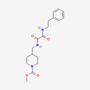 molecular formula C18H25N3O4 B2641248 Methyl 4-((2-oxo-2-(phenethylamino)acetamido)methyl)piperidine-1-carboxylate CAS No. 1235319-30-8