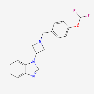 1-[1-[[4-(Difluoromethoxy)phenyl]methyl]azetidin-3-yl]benzimidazole