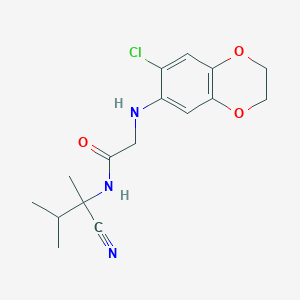 2-[(7-chloro-2,3-dihydro-1,4-benzodioxin-6-yl)amino]-N-(1-cyano-1,2-dimethylpropyl)acetamide