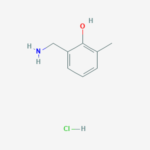 molecular formula C8H12ClNO B2641256 2-(Aminomethyl)-6-methylphenol hydrochloride CAS No. 1956330-87-2