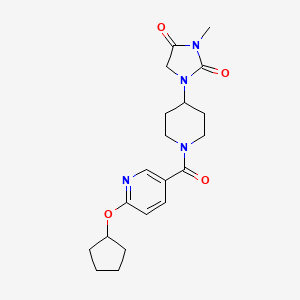 1-(1-(6-(Cyclopentyloxy)nicotinoyl)piperidin-4-yl)-3-methylimidazolidine-2,4-dione