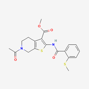 methyl 6-acetyl-2-[(2-methylsulfanylbenzoyl)amino]-5,7-dihydro-4H-thieno[2,3-c]pyridine-3-carboxylate