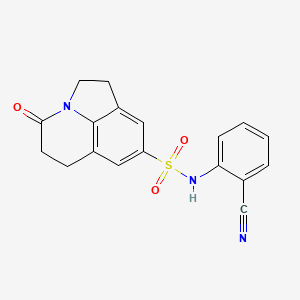 N-(2-cyanophenyl)-4-oxo-2,4,5,6-tetrahydro-1H-pyrrolo[3,2,1-ij]quinoline-8-sulfonamide
