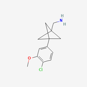 [3-(4-Chloro-3-methoxyphenyl)-1-bicyclo[1.1.1]pentanyl]methanamine