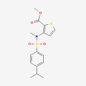 Methyl 3-(methyl{[4-(propan-2-yl)phenyl]sulfonyl}amino)thiophene-2-carboxylate
