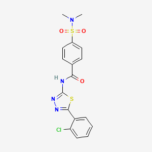 N-[5-(2-chlorophenyl)-1,3,4-thiadiazol-2-yl]-4-(dimethylsulfamoyl)benzamide