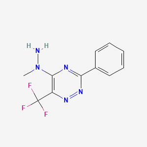 molecular formula C11H10F3N5 B2641278 5-(1-甲基肼基)-3-苯基-6-(三氟甲基)-1,2,4-三嗪 CAS No. 551921-01-8