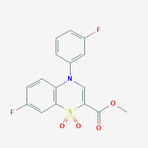 methyl 7-fluoro-4-(3-fluorophenyl)-4H-1,4-benzothiazine-2-carboxylate 1,1-dioxide