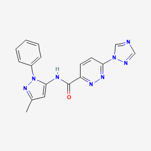 N-(3-methyl-1-phenyl-1H-pyrazol-5-yl)-6-(1H-1,2,4-triazol-1-yl)pyridazine-3-carboxamide