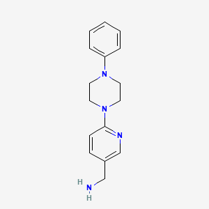 [6-(4-Phenylpiperazin-1-yl)pyridin-3-yl]methanamine