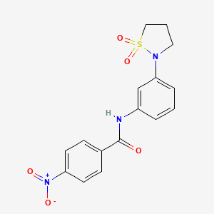 N-(3-(1,1-dioxidoisothiazolidin-2-yl)phenyl)-4-nitrobenzamide