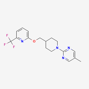 5-Methyl-2-[4-({[6-(trifluoromethyl)pyridin-2-yl]oxy}methyl)piperidin-1-yl]pyrimidine
