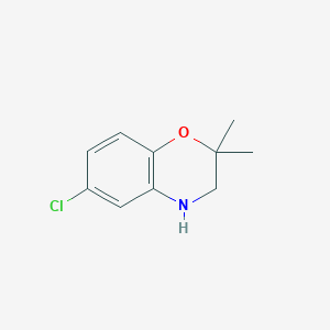 molecular formula C10H12ClNO B2641296 6-Chloro-2,2-dimethyl-3,4-dihydro-2H-benzo[b][1,4]oxazine CAS No. 1216138-03-2