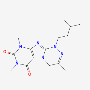 molecular formula C15H22N6O2 B2641301 1-异戊基-3,7,9-三甲基-7,9-二氢-[1,2,4]三嗪并[3,4-f]嘌呤-6,8(1H,4H)-二酮 CAS No. 898412-61-8