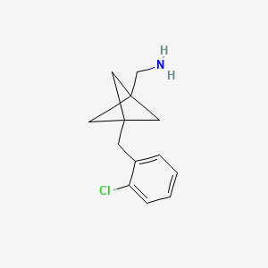 molecular formula C13H16ClN B2641310 [3-[(2-Chlorophenyl)methyl]-1-bicyclo[1.1.1]pentanyl]methanamine CAS No. 2287333-77-9