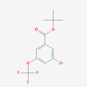 molecular formula C12H12BrF3O3 B2641325 tert-Butyl 3-bromo-5-(trifluoromethoxy)benzoate CAS No. 2551117-66-7
