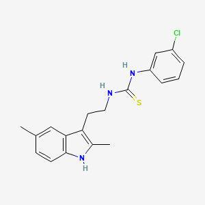 molecular formula C19H20ClN3S B2641333 1-(3-chlorophenyl)-3-[2-(2,5-dimethyl-1H-indol-3-yl)ethyl]thiourea CAS No. 847389-80-4