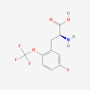 molecular formula C10H9F4NO3 B2641336 5-Fluoro-2-(trifluoromethoxy)-DL-phenylalanine CAS No. 1703955-84-3