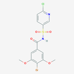4-bromo-N-[(6-chloropyridin-3-yl)sulfonyl]-3,5-dimethoxybenzamide