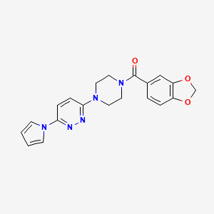 (4-(6-(1H-pyrrol-1-yl)pyridazin-3-yl)piperazin-1-yl)(benzo[d][1,3]dioxol-5-yl)methanone