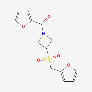 Furan-2-yl(3-((furan-2-ylmethyl)sulfonyl)azetidin-1-yl)methanone