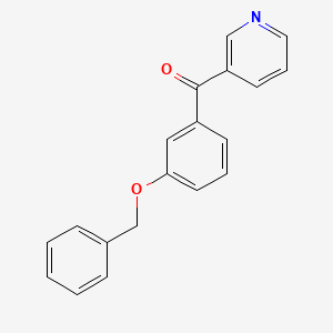 molecular formula C19H15NO2 B2641347 (3-Phenylmethoxyphenyl)-pyridin-3-ylmethanone CAS No. 1877496-55-3