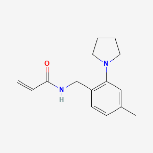 molecular formula C15H20N2O B2641361 N-[(4-Methyl-2-pyrrolidin-1-ylphenyl)methyl]prop-2-enamide CAS No. 2305297-60-1