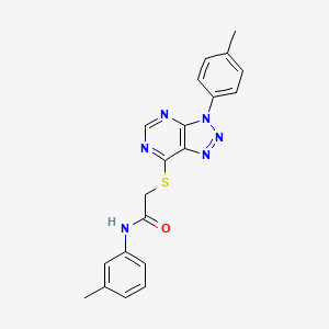 molecular formula C20H18N6OS B2641373 N-(m-tolyl)-2-((3-(p-tolyl)-3H-[1,2,3]triazolo[4,5-d]pyrimidin-7-yl)thio)acetamide CAS No. 863459-17-0