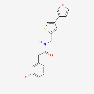 molecular formula C18H17NO3S B2641402 N-[[4-(Furan-3-yl)thiophen-2-yl]methyl]-2-(3-methoxyphenyl)acetamide CAS No. 2380056-58-4
