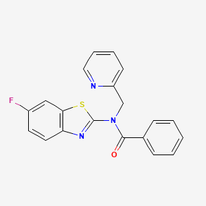 molecular formula C20H14FN3OS B2641406 N-(6-fluorobenzo[d]thiazol-2-yl)-N-(pyridin-2-ylmethyl)benzamide CAS No. 941926-45-0