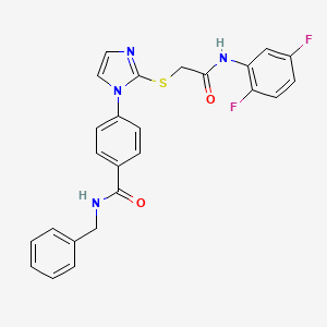 N-benzyl-4-[2-({[(2,5-difluorophenyl)carbamoyl]methyl}sulfanyl)-1H-imidazol-1-yl]benzamide