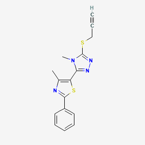 4-methyl-3-(4-methyl-2-phenyl-1,3-thiazol-5-yl)-5-(2-propynylsulfanyl)-4H-1,2,4-triazole