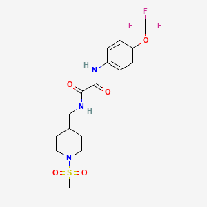 N1-((1-(methylsulfonyl)piperidin-4-yl)methyl)-N2-(4-(trifluoromethoxy)phenyl)oxalamide