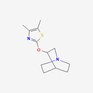 molecular formula C12H18N2OS B2641429 3-[(4,5-Dimethyl-1,3-thiazol-2-yl)oxy]-1-azabicyclo[2.2.2]octane CAS No. 2199369-00-9