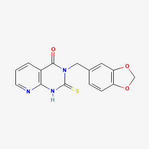 3-(1,3-benzodioxol-5-ylmethyl)-2-sulfanylidene-1H-pyrido[2,3-d]pyrimidin-4-one