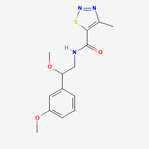 molecular formula C14H17N3O3S B2641438 N-(2-methoxy-2-(3-methoxyphenyl)ethyl)-4-methyl-1,2,3-thiadiazole-5-carboxamide CAS No. 1797159-97-7